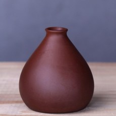 은희마법 모던 인테리어 세라믹 미니 꽃병, 브릭브라운