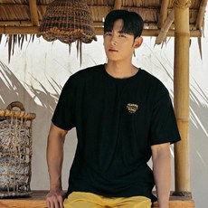 HERRINGBONE apparel 防磨衣 寬鬆版型 短袖泳衣上衣 RH369, 黑色