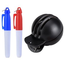 PGM Golf 高爾夫球劃線器/畫球器 + 紅色劃線筆 + 藍色劃線筆 PG166, 雙面畫線器, 1組