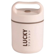 Couselect 保溫早餐杯/304不鏽鋼帶蓋粥杯便攜燕麥杯/牛奶杯大容量密封湯罐, 卡其色, 1個, 500ml