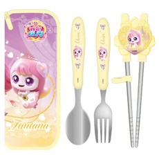 르번 프린세스 캐치티니핑 알찬 교정 젓가락 풀세트, 아름핑, 1세트, 스푼 + 포크 + 젓가락 + 케이스