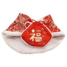 高精寵物 寵物毛絨披肩, 白邊鳳尾款, 1個