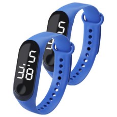 루네타 귀여운 미니 스포츠시계, 네이비, 2개