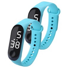 루네타 귀여운 미니 스포츠시계, 블루, 2개