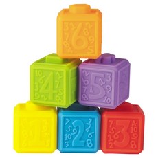 OZ TOY 嬰兒堆疊柔軟觸感方塊6件組, 638-161, 1套