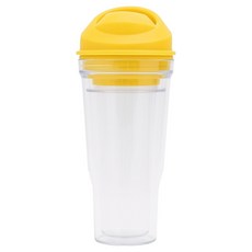 bebehome 居家生活 麥片牛奶杯 沙拉杯 乾濕分離早餐杯, 陽光黃, 1個