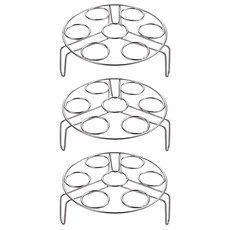Couselect 不鏽鋼蒸架/加粗加厚家用多功能蒸格/隔熱蒸蛋蒸飯架 高5cm, 3個, 15cm