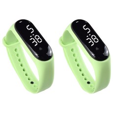 루네타 귀여운 미니 스포츠시계, 라이트그린, 2개