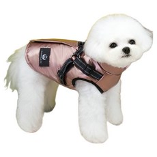 CHONGLEGU 쿠펫츠 강아지 겨울 방수 패딩 조끼, 01 핑크, 1개