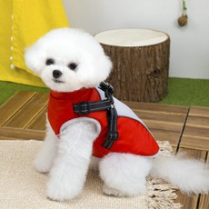 Kupets 狗狗冬季鋪棉背心, 紅色, 1個