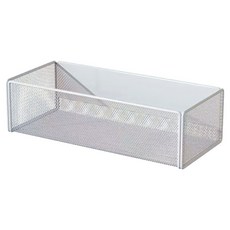 德利生活 磁吸冰箱置物鏤空收納掛籃, 白色, 1個