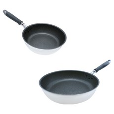 hokua 北陸 大金IH輕量級不沾雙鍋2件組 日本製, 銀色, 1套, 平底鍋 28cm + 湯鍋 22cm