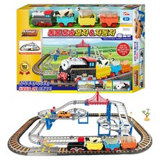 THINK Toys 動物運輸火車&汽車軌道火車遊戲組, 混合顏色, 1個