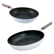 hokua 北陸 SenLen 洗鍊輕量級不沾雙鍋2件組 日本製, 銀色, 1套, 平底鍋 30cm + 24cm