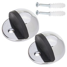 Jageunson 地板固定用門擋, 鍍鉻, 2個