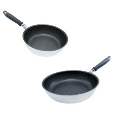 hokua 北陸 大金IH輕量級不沾雙鍋2件組 日本製, 銀色, 1套, 平底鍋 26cm + 湯鍋 22cm