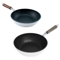 hokua 北陸 SenLen 洗鍊輕量級不沾雙鍋2件組 日本製, 銀色, 1套, 湯鍋 24cm + 平底鍋 20cm