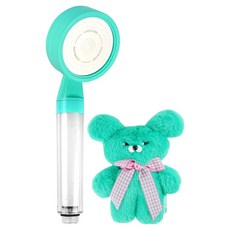 DAELIM BATH 芥末熊 Dclean 濾水蓮蓬頭 + 芥末熊鑰匙圈套組, 綠色, 1套
