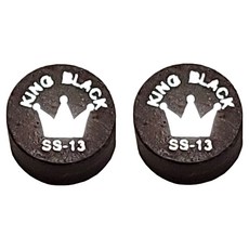 Diamond King Black 13層 SS 撞球皮頭, 2個