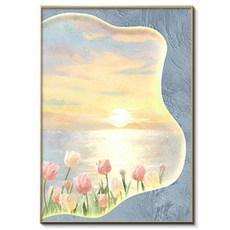 Kkokkong E Mall 北歐風客廳沙發臥室掛飾室內裝飾畫框 B款, 金色