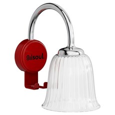 Lumishell 免鑽孔吸盤式壁掛牙刷杯收納架, 紅色, 1個