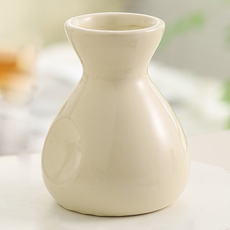 Kkokkong E Mall 房間咖啡廳室內裝飾小物 圓形陶瓷花瓶, 奶油色
