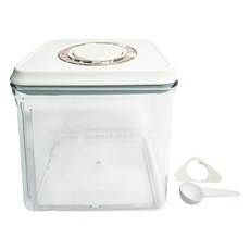 上手家居 奶粉分裝密封罐/保鮮罐/儲物罐 1.8L 附湯匙 + 刮板, 透明色, 1個