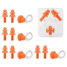 스위모 귀마개 + 코마개 세트, 오렌지, 5세트