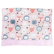 OhBabyLying 荳荳毯 夾棉絨款, 粉底動物