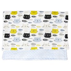 OhBabyLying 荳荳毯 夾棉絨款, 貓咪魚魚