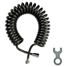 두진 바스 욕실 스프링 화장실청소용 코일 샤워호스, 5m, 다크그레이