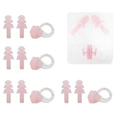 스위모 귀마개 + 코마개 세트, 핑크, 5세트