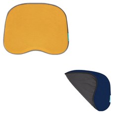 BALANCEON 倍力舒 Beta Gel FIT 坐墊 + 椅套組, 芥末黃(坐墊), 海軍藍(椅套)