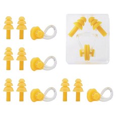 스위모 귀마개 + 코마개 세트, 옐로우, 5세트