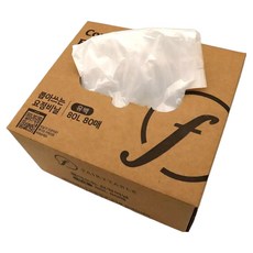 Yojung塑膠 抽取式可回收分類塑膠袋 乳白色 80入, 80L, 1個