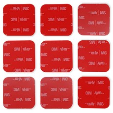 브이에이치비 3M 초강력 아크릴폼 사각형 투명 양면테이프 55 x 55 mm, 9개