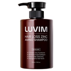 LUVIM 鋅胺基酸防脫髮洗髮精, 1個, 500ml
