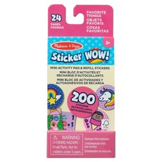 Melissa&Doug 瑪莉莎 Wow 貼紙迷你遊戲板與補充包貼紙 SM6075134, 混合色, 1個