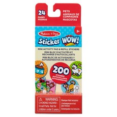 Melissa&Doug 瑪莉莎 Wow 貼紙迷你遊戲板與補充包 寵物貼紙 SM6075135, 混合色, 1個