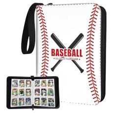 BenF 棒球選手活頁夾小卡收藏冊收納盒, 白色, 1個