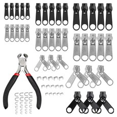 KHOOMIE 拉鍊維修 84件 + 鉗子套組 5W0822, 1個, 混合顏色