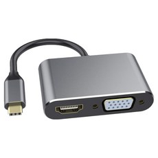 YORI 優里 4合1 Type-C轉接器 VGA + HDMI + USB3.0 + PD, 1個, 單一商品