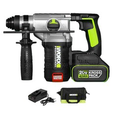 WORX 충전 로터리 해머드릴 20V 4.0Ah BL WU388.1, 1개