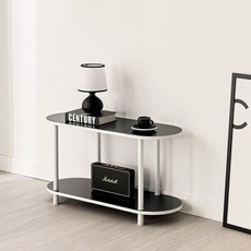 ROOM&HOME Edge Round 層架 800, 黑色, 2層