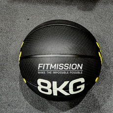FITMISSION 藥球, 1個, 8kg, 黑色