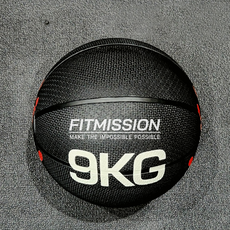 FITMISSION 藥球, 1個, 9kg, 黑色