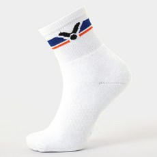 빅터 배드민턴 스포츠 장목양말 VT25CSC204U, White, 1개