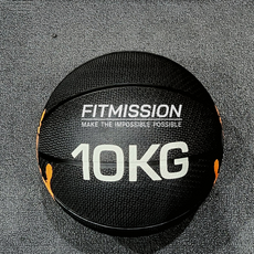 피트미션 메디신볼, 1개, 10kg, 블랙