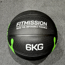 피트미션 메디신볼, 1개, 6kg, 블랙