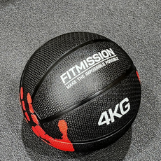 피트미션 메디신볼, 1개, 4kg, 블랙